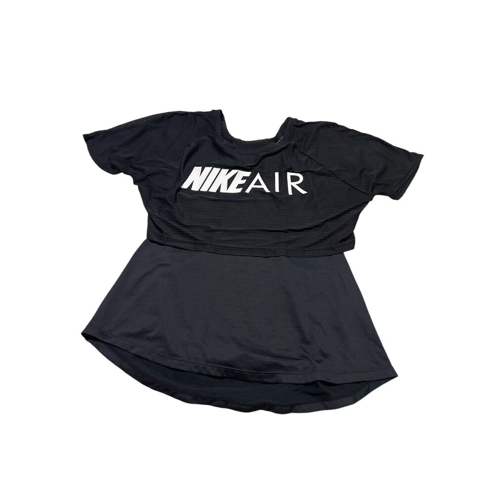 Nike Air Women's Black/White Graphic Running Top Light Weight  Size Small